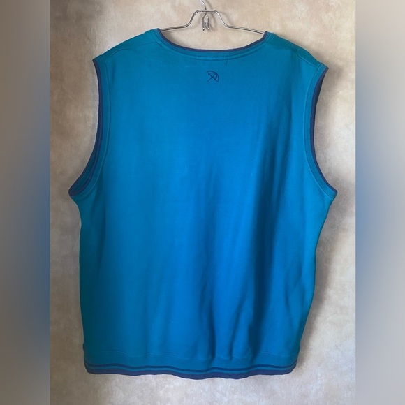 Arnold Palmer Sportswear VTG  Teal Navy Golf Sweater Vest & Limited Edition Card - Picture 2 of 8